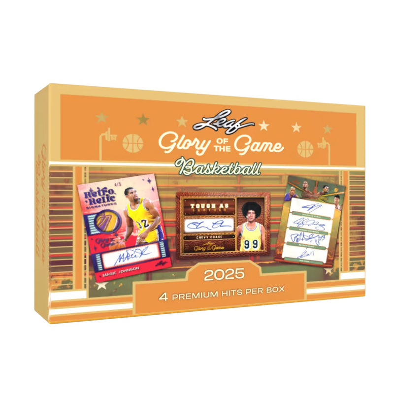 2025 Leaf Glory of the Game Basketball Hobby Trading Card Box (4 Premium Collectible Hits Per Box)