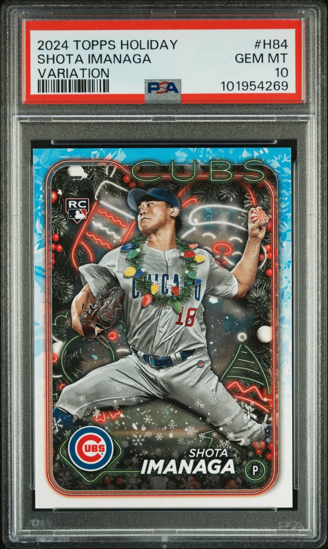 2024 TOPPS HOLIDAY | VARIATION #H84 SHOTA IMANAGA PSA 10