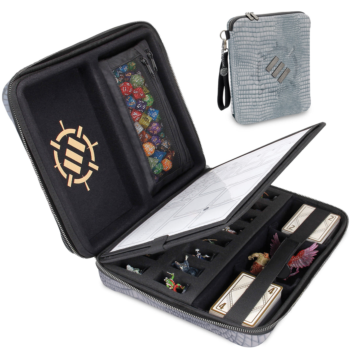 ENHANCE DND Binder Collector's Edition RPG Organizer Case (Dragon Silver)