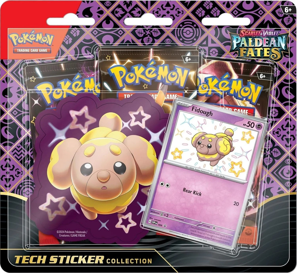 Pokemon Scarlet & Violet Paldean Fates Tech Sticker Collection | Shiny Fidough