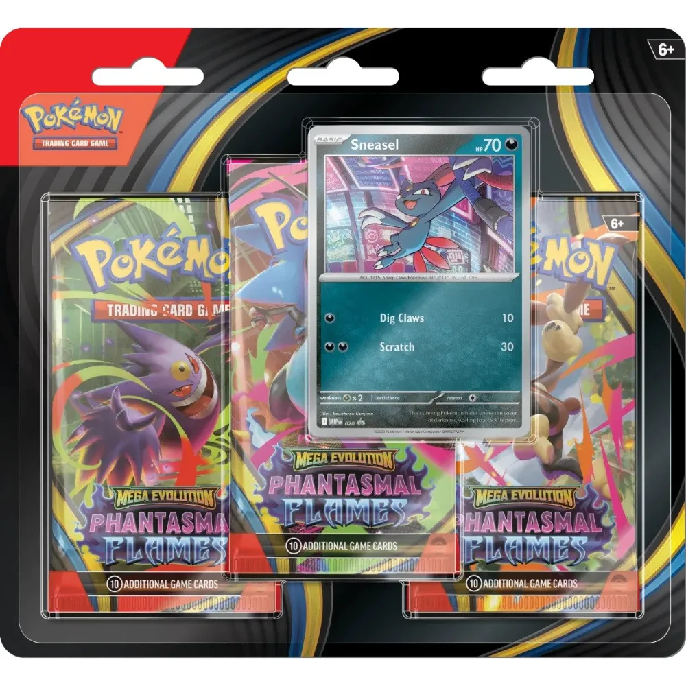 Pokémon TCG Mega Evolution Phantasmal Flames Triple Pack Sneasel